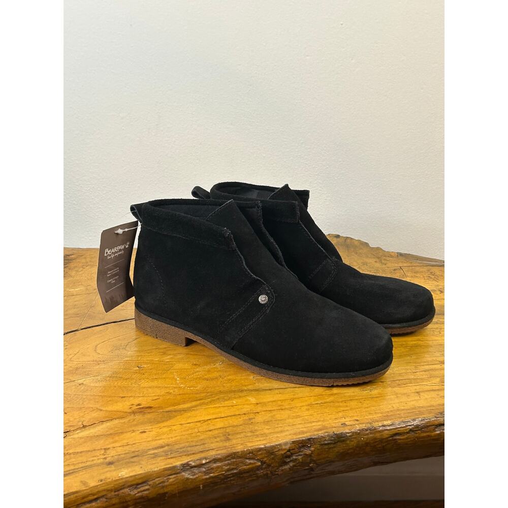 Bearpaw Chukka ll Black/Carmel Suede Round Toe Women's Size 6 Vintage 222W-011